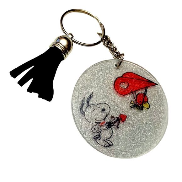 Snoopy & Woodstock Valentine’s Day Keychain - Picture 1 of 1
